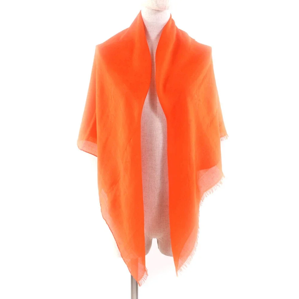 HERMES Orange Silk Scarf